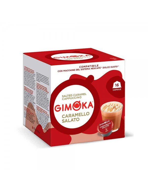 Gimoka - 16 Κάψουλες Αλατισμένης Καραμέλας 160γρ *Dolce Gusto, 702 τεμάχια (παλέτα)