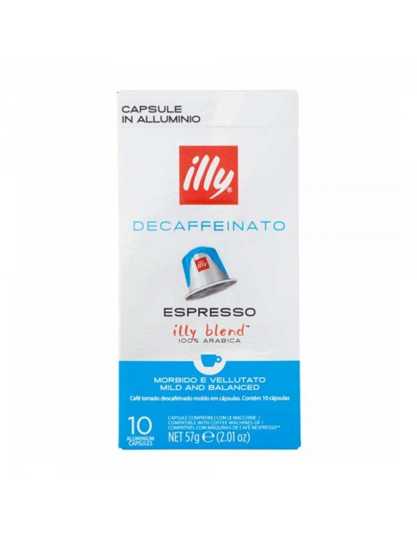 Illy - Espresso Comp. Nespresso 10 Κάψουλες 57γρ Χωρίς Καφεΐνη, 1870 τεμάχια (παλέτα)