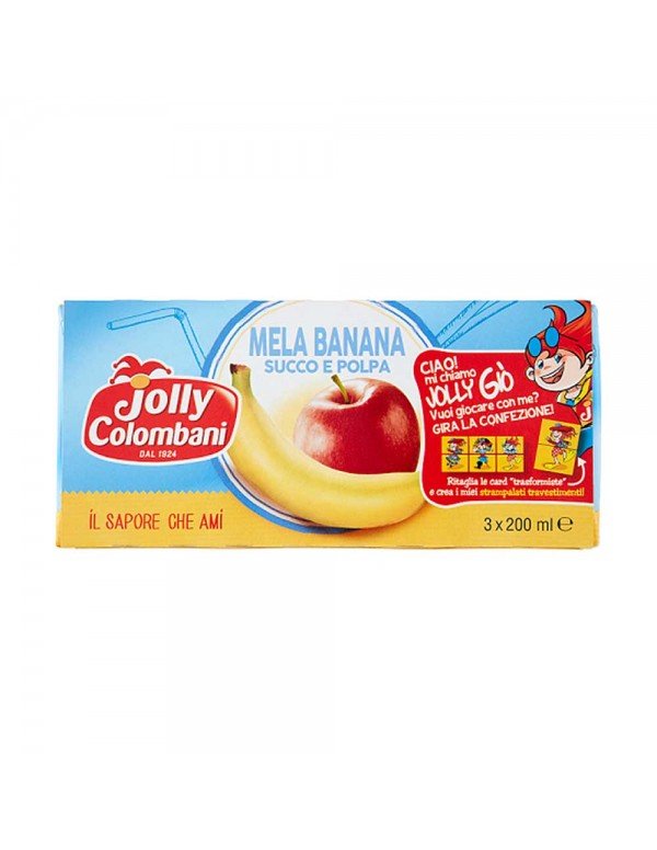 Jolly Colombani - 3 x 200ml Χυμός Μήλο Μπανάνα, 1344 τεμάχια (παλέτα)
