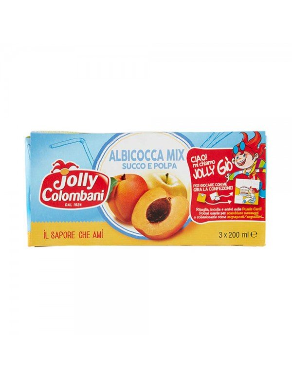 Jolly Colombani - 3 x 200ml Χυμός Βερίκοκου, 1344 τεμάχια (παλέτα)