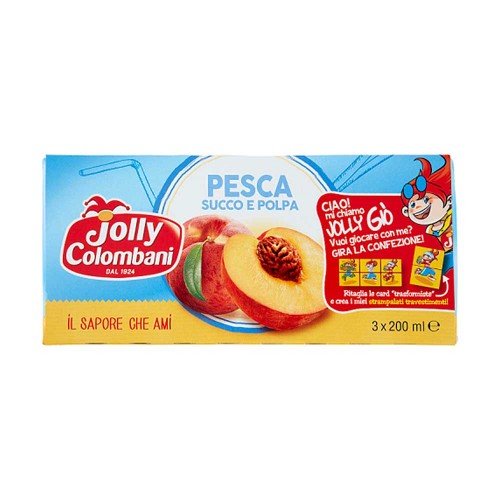 Jolly Colombani - 3 x 200ml Χυμός Ροδάκινου, 1344 τεμάχια (παλέτα)