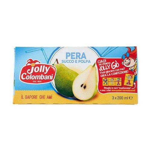 Jolly Colombani - 3 x 200ml Χυμός Αχλαδιού, 1344 τεμάχια (παλέτα)
