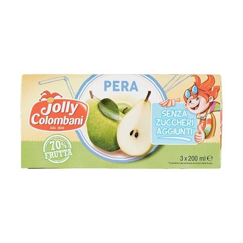 Jolly Colombani - 3 x 200ml Χυμός Αχλαδιού Χωρίς Ζάχαρη, 134 τεμάχια (παλέτα)