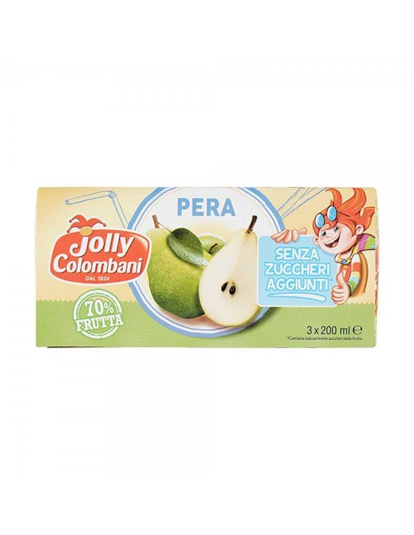 Jolly Colombani - 3 x 200ml Χυμός Αχλαδιού Χωρίς Ζάχαρη, 134 τεμάχια (παλέτα)