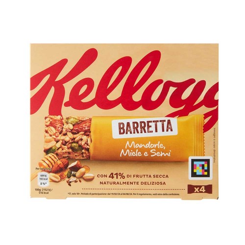 Kellogg's - Μπάρα 4 τεμάχια x32γρ Αμύγδαλα Μέλι & Σπόροι, 1330 τεμάχια (παλέτα)
