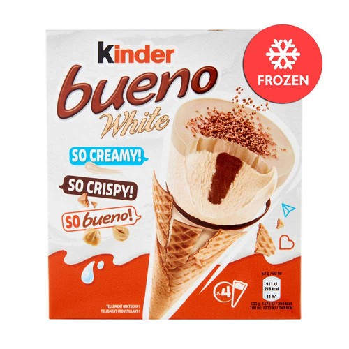 Kinder - Παγωτό Bueno Λευκό 4 τεμάχια x62gr, 1288τμχ (παλέτα)