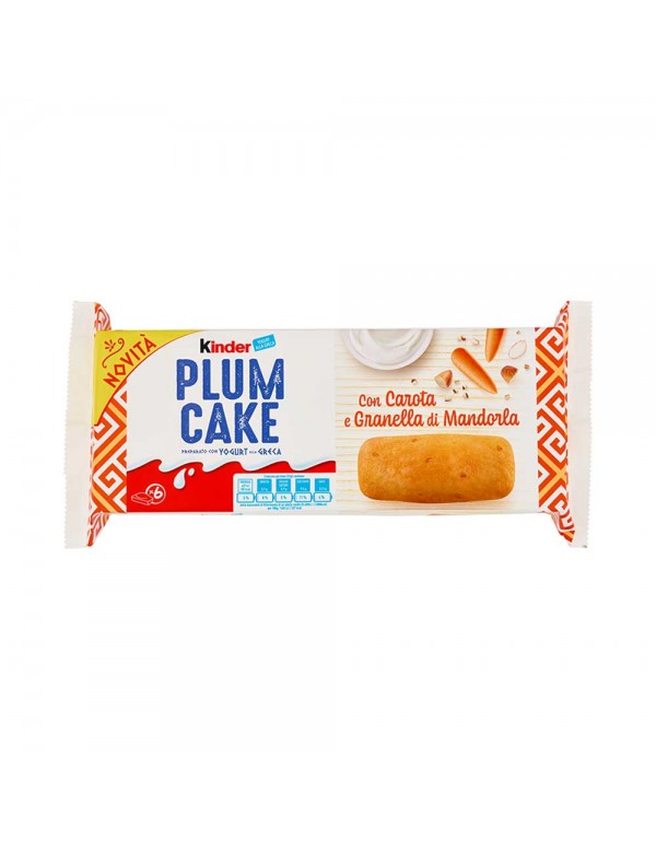 Kinder - Plumcake T6 192gr Καρότο & Αμύγδαλο, 960 τεμάχια (παλέτα)