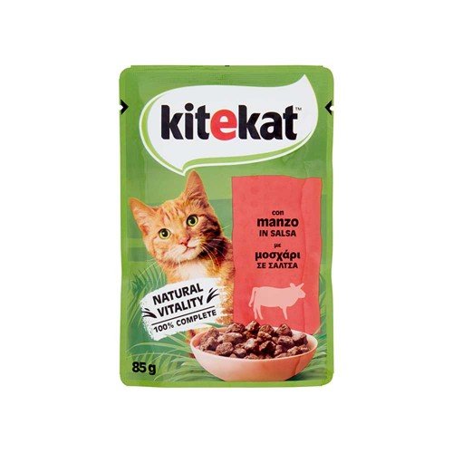 Kitekat - Σακουλάκι 85γρ Μοσχάρι σε Σάλτσα, 4032 τεμάχια (παλέτα)