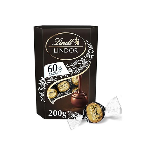 Lindt - Lindor Cornet 200gr Σκούρο 60%, 560 τεμάχια (παλέτα)
