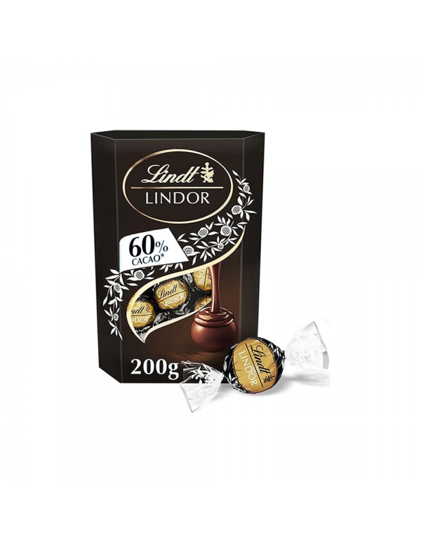 Lindt - Lindor Cornet 200gr Σκούρο 60%, 560 τεμάχια (παλέτα)