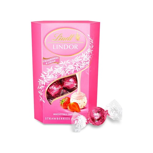 Lindt - Lindor Cornet 200γρ Φράουλα, 672 τεμάχια (παλέτα)