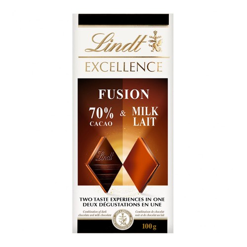 Lindt - Tablet 100gr Excellence Fusion Γάλα κακάο, 4320τμχ (παλέτα)