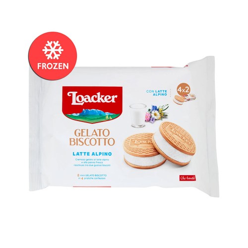Loacker - Μπισκότο 264γρ 4x2 Γάλα Άλπεων, 756τμχ (παλέτα)
