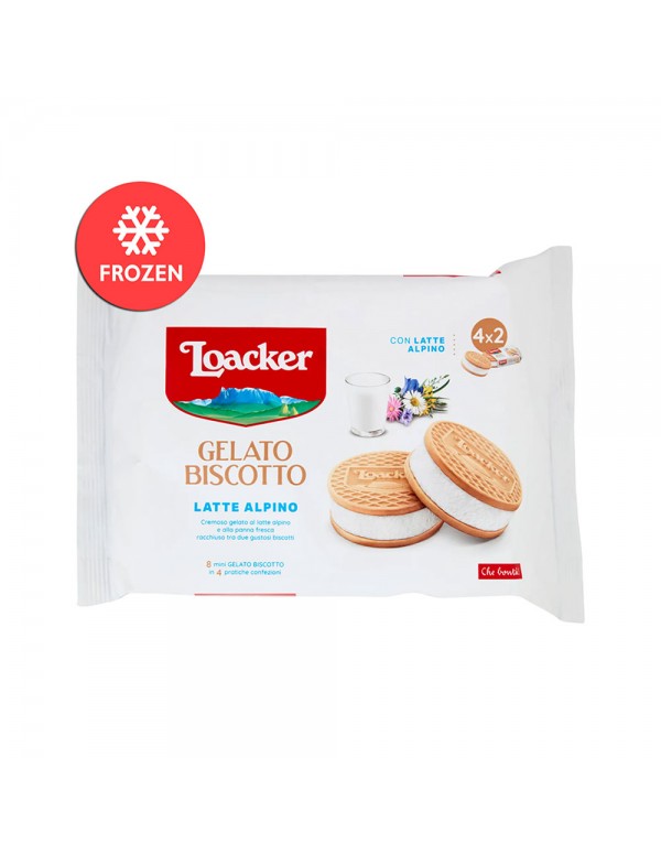 Loacker - Μπισκότο 264γρ 4x2 Γάλα Άλπεων, 756τμχ (παλέτα)