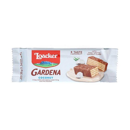 Loacker - Γκοφρέτα Gardena 38γρ Καρύδα, 6300 τεμάχια (παλέτα)