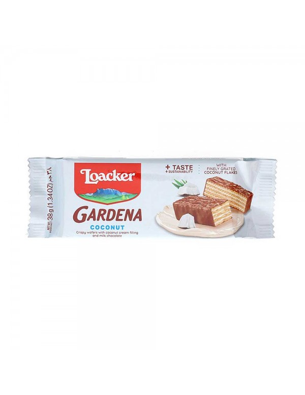 Loacker - Γκοφρέτα Gardena 38γρ Καρύδα, 6300 τεμάχια (παλέτα)