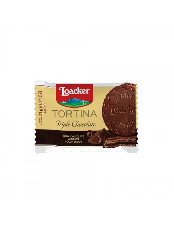 Loacker - Gran Pasticceria Tortina 21gr Triple Dark, 10080τμχ (παλέτα)