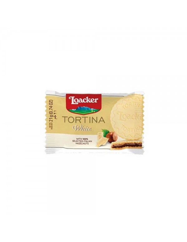 Loacker - Gran Pasticceria Tortina 21gr Λευκό, 10080τμχ (παλέτα)
