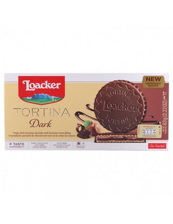 Loacker - Gran Pasticceria Tortina 21gr x3 Dark, 2592τμχ (παλέτα)