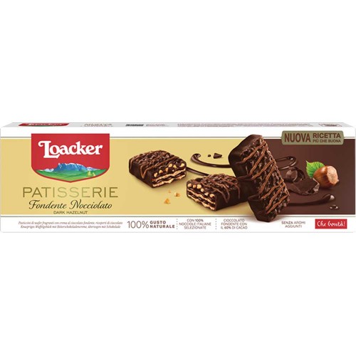 Loacker - Gran Patisserie 100gr Σκούρο Φουντούκι, 1512τμχ (παλέτα)