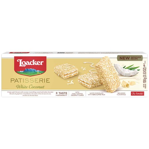 Loacker - Gran Patisserie 100γρ Λευκή Καρύδα, 1512 τεμάχια (παλέτα)