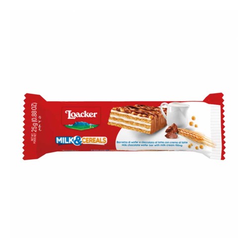 Loacker - Γάλα & Δημητριακά 25γρ Σνακ, 8640 τεμάχια (παλέτα)