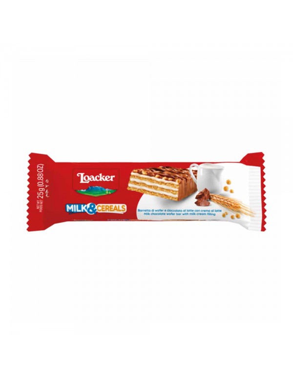 Loacker - Γάλα & Δημητριακά 25γρ Σνακ, 8640 τεμάχια (παλέτα)