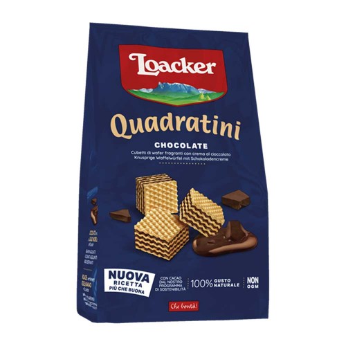 Loacker - Quadratini 125gr Σοκολάτα, 1728τμχ (παλέτα)