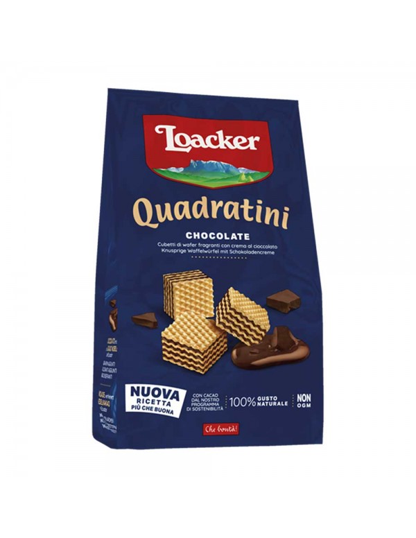 Loacker - Quadratini 125gr Σοκολάτα, 1728τμχ (παλέτα)