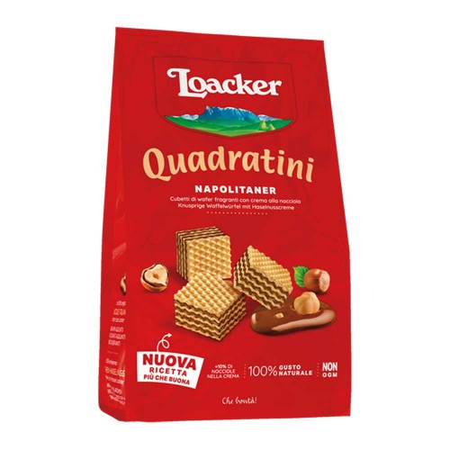 Loacker - Quadratini 125gr Napolitaner, 864τμχ (παλέτα)