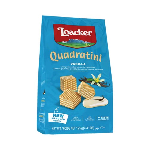 Loacker - Quadratini 125 γρ Βανίλια, 864 τμχ (παλέτα)