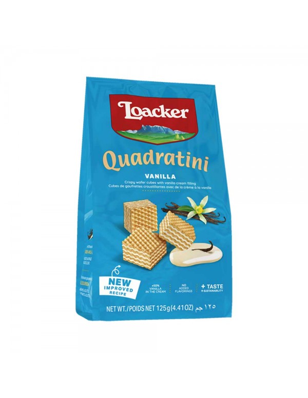 Loacker - Quadratini 125 γρ Βανίλια, 864 τμχ (παλέτα)
