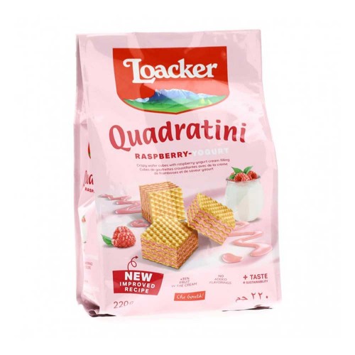 Loacker - Quadratini 220γρ Βατόμουρο και Γιαούρτι, 1152 τεμάχια (παλέτα)