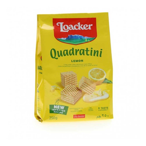 Loacker - Quadratini 250gr Λεμόνι, 1152τμχ (παλέτα)