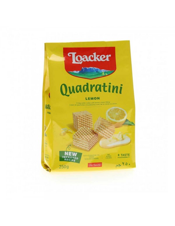 Loacker - Quadratini 250gr Λεμόνι, 1152τμχ (παλέτα)