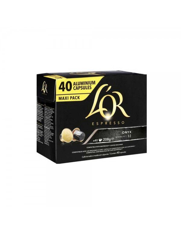 L’OR - Κάψουλες 40 τεμάχια x 208gr Espresso Onyx, 480 τεμάχια (παλέτα)