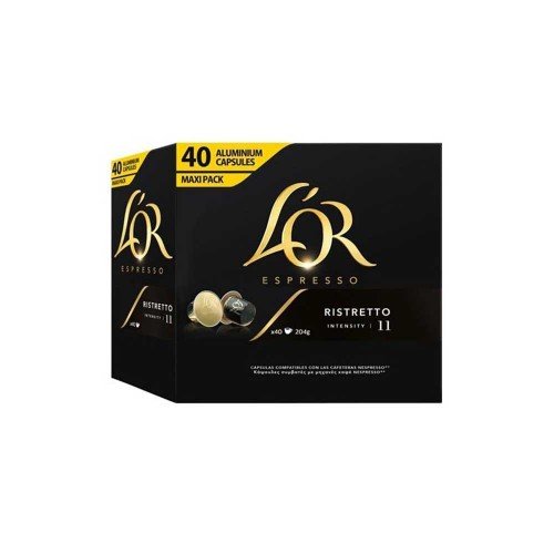 L’OR - Κάψουλες 40τμχ x 208gr Espresso Ristretto, 480τμχ (παλέτα) L’OR - Κάψουλες 40τμχ x 208gr Espresso Ristretto, 480τμχ (παλέτα)