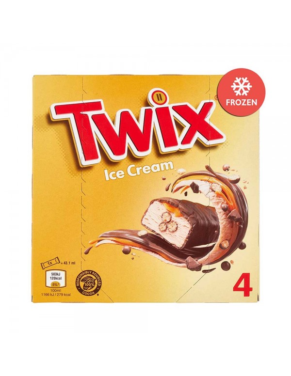 Twix - Μπάρες παγωτού 4 τεμάχια x34,2gr, 1848 τεμάχια (παλέτα)