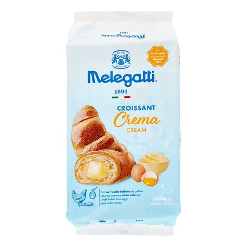 Melegatti - Croissant 6τμχ x50gr Κρέμα, 504τμχ (παλέτα)