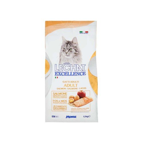 Lechat - Κροκέτες Excellence 1,5Kg Σολομού για Ενήλικες, 180 τεμάχια (παλέτα)