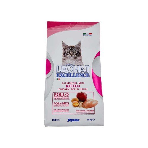 Lechat - Κροκέτες Excellence 1,5Kg Γατάκι Κοτόπουλο, 180 τεμάχια (παλέτα)