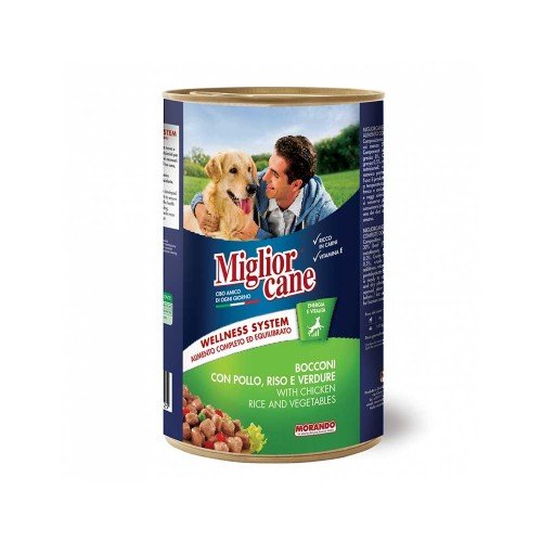 Morando - Κομμάτια Migliorcane 1250γρ Κοτόπουλο Ρύζι Λαχανικά, 1728 τεμάχια (παλέτα)