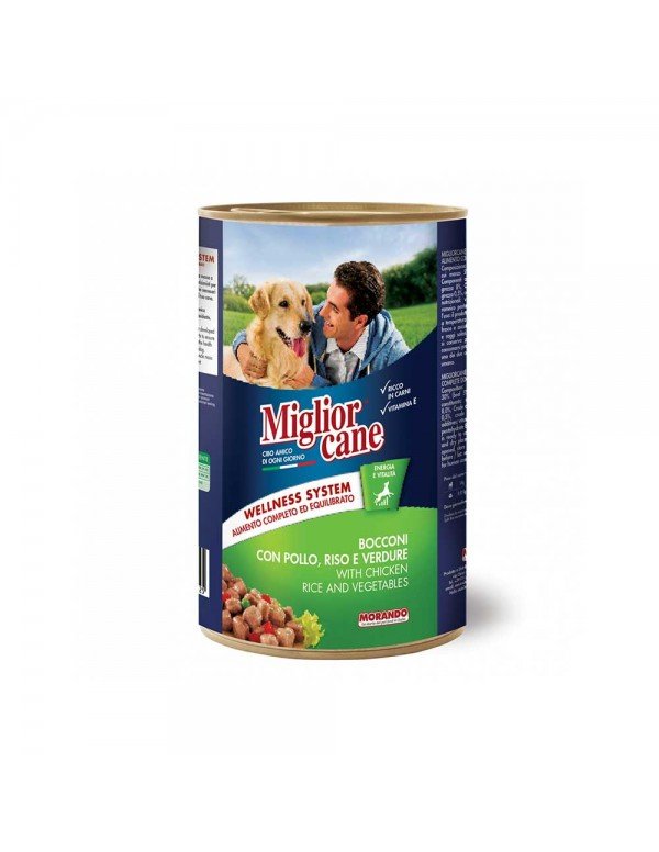 Morando - Κομμάτια Migliorcane 1250γρ Κοτόπουλο Ρύζι Λαχανικά, 1728 τεμάχια (παλέτα)