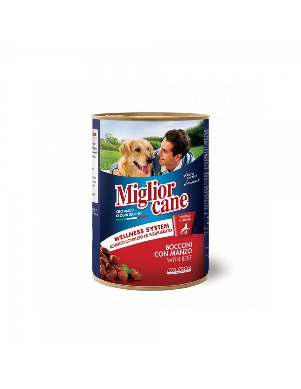 Morando - Migliorcane Chunks 405 gr Μοσχαρίσιο κρέας, 1296 τμχ (παλέτα)