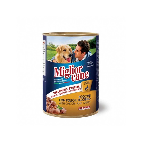 Morando - Κομμάτια Migliorcane 405γρ Κοτόπουλο Γαλοπούλα, 1296 τεμάχια (παλέτα)