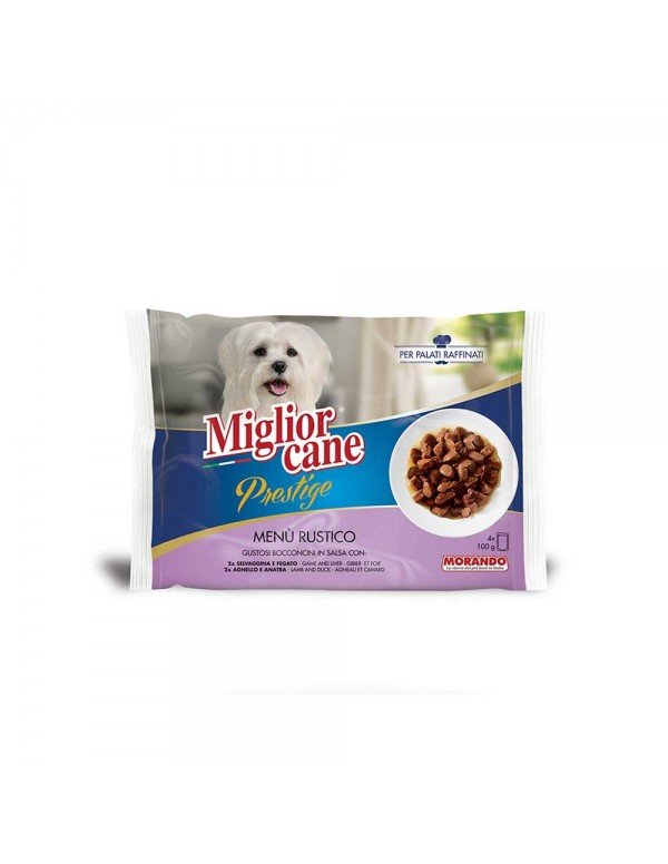 Morando - Migliorcane Prestige 4x100gr Rustic, 864 τεμάχια (παλέτα)