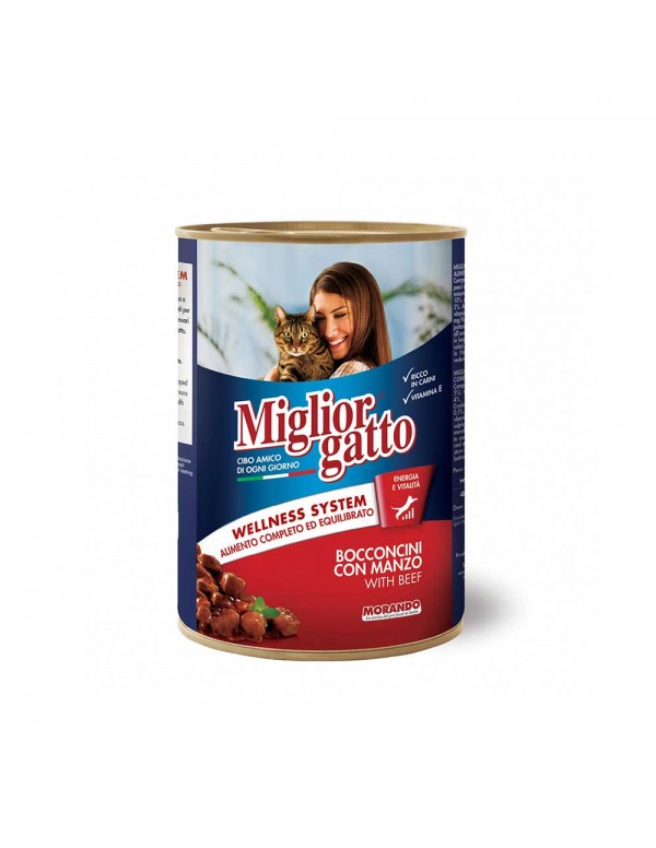 Morando - Migliorgatto Bites 405gr Μοσχαρίσιο κρέας, 1296τμχ (παλέτα)