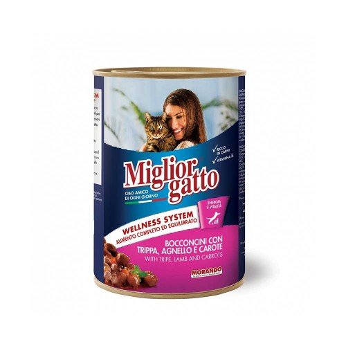 Morando - Migliorgatto Bites 405γρ. Αρνί με πατσά και καρότα, 1296 τεμάχια (παλέτα)