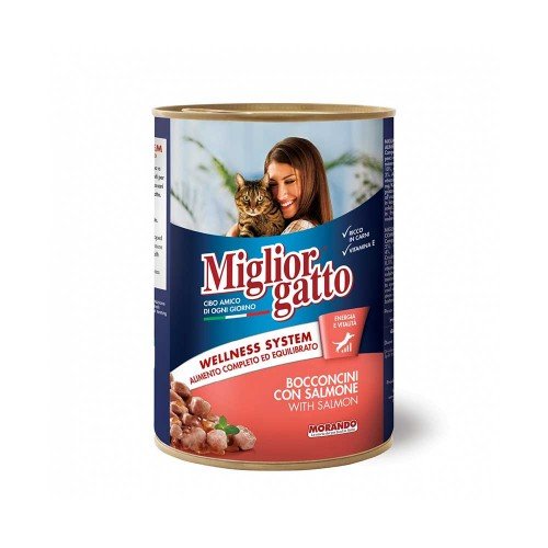 Morando - Migliorgatto Bites 405gr Σολομός, 1296τμχ (παλέτα)