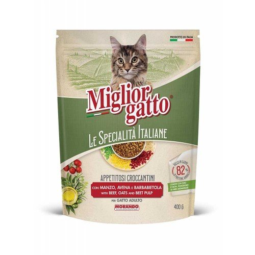 Morando - Migliorgatto Spec. Ιταλικό Κροκόδειλο 400γρ Βρώμη με Μοσχάρι και Παντζάρι, 360 τεμάχια (παλέτα)